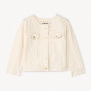 Veste en jean pressionnée pour bébé fille 