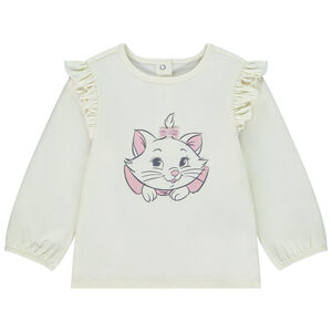 T-shirt manches longues volantées Marie Disney pour bébé fille 