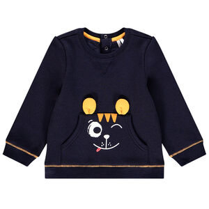 Sweat en molleton ludique à motifs fantaisies pour bébé garçon 