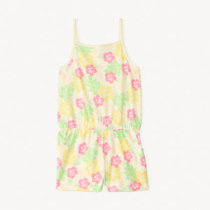 Salopette short en jersey imprimé fantaisie pour fille 