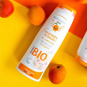 Gel lavant 3 en 1 certifié bio Va prendre ta douche ! à l'abricot 250 ml 