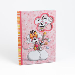 Carnet rigide A4 motifs fleurs Diddl et ses amis 