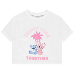 T-shirts manches courtes Stitch & Angel Disney pour fille 