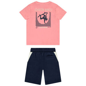 Ensemble t-shirt manches courtes printé + short garçon 