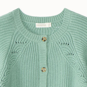 Gilet fille tricot fantaisie 