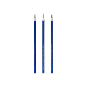 Set de 3 recharges bleues pour stylo à encre gel effaçable 