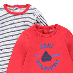 Lot de 2 dors-bien en coton style marin pour bébé garçon 