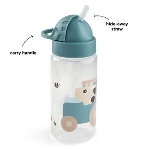 Bouteille avec paille Tiny Farm Bleu 350ml 