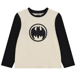 T-shirt manches longues Batman Warner à sequins magiques pour garçon 