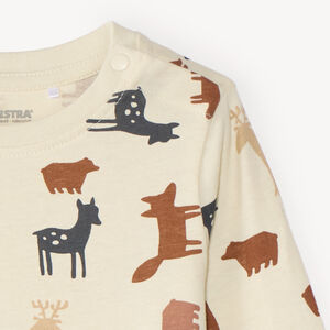T-shirt manches longues bébé garçon imprimé animaux 