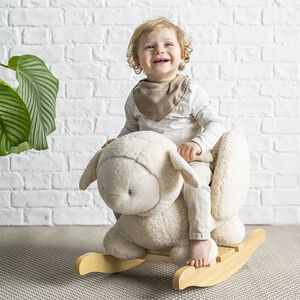 Mouton à bascule en sherpa Teddy écru 