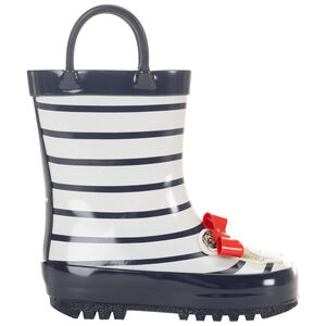 Bottes de pluie en caoutchouc à rayures pour fille 
