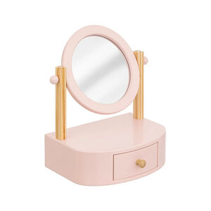 Mini coiffeuse à poser Chary rose pâle 22 x 16 cm 