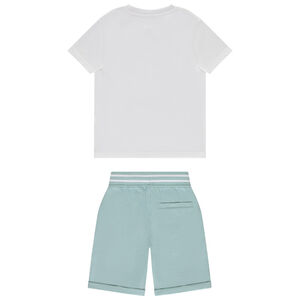 Ensemble t-shirt manches courtes fantaisie + bermuda garçon 