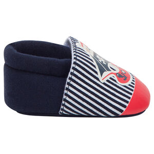 Chaussures souples avec rayures et ourson pirate printé 