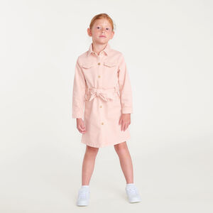 Robe denim manches longues colorée fille 