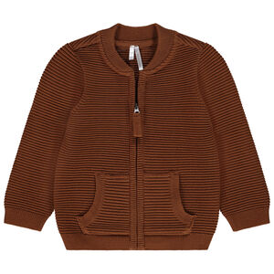 Gilet en tricot fantaisie et poches pour bébé garçon 