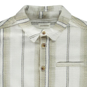 Chemise manches longues en coton piqué pour garçon 