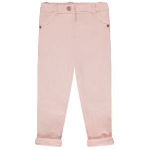 Jegging uni à bouton gravé 