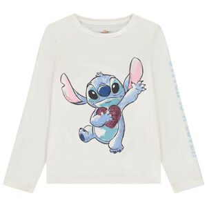 T-shirt manches longues print Stitch Disney pour fille  