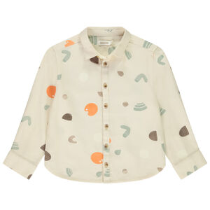 Chemise manches longues en toile imprimé arty pour garçon 