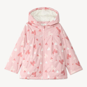 Parka de pluie fille à capuche et couleurs changeantes 
