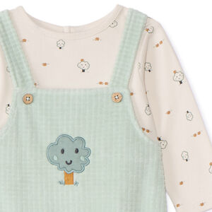 Dors-bien effet 2 en salopette bi-matière pour bébé garçon 