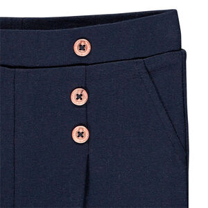 Legging uni pour bébé fille à boutons fantaisie 