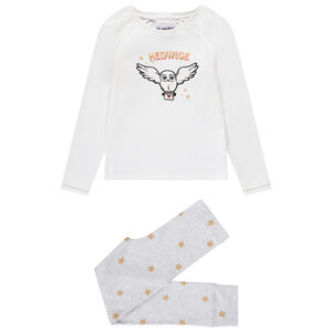 Pyjama 2 pièces en jersey motif brodé Hedwige Harry Potter 