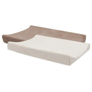 Housse matelas à langer éponge - Milky Coffee/Ivoire - 50x70 - 2Pcs 