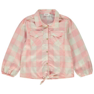 Chemise manches longues à carreaux en lyocell pour fille 