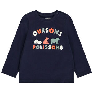 T-shirt manches longues à patchs bouclettes pour bébé garçon 