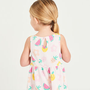 Robe sans manches imprimé fantaisie pour bébé fille 