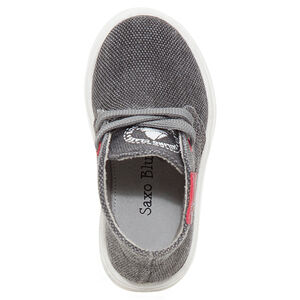 Bottillons en toile à lacets avec print forme écusson  