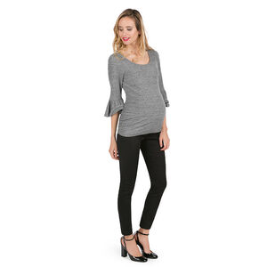 Pantalon de grossesse en twill avec bandeau haut 