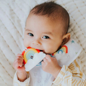 Set de 2 mini jouets de dentition Arc-en-ciel + Soleil 