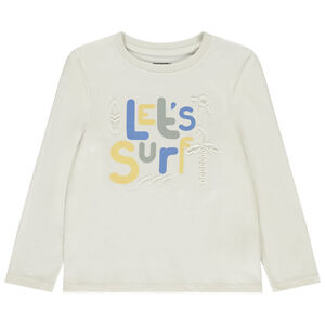 T-shirt manches longues avec motifs en relief pour garçon 