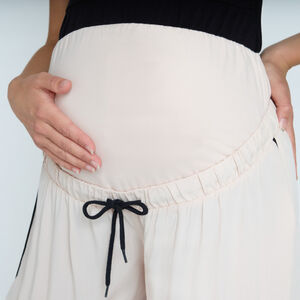 Pantalon de pyjama large et fluide de grossesse avec bandeau haut 