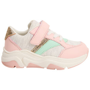 Chaussures de sport à lacets élastiques et velcro pour fille 