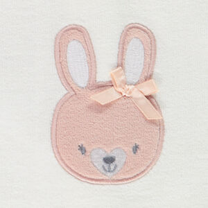 Ensemble en velours sweat lapin + pantalon uni pour bébé fille 