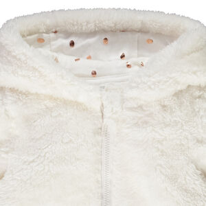 Gilet polaire à capuche en sherpa pour bébé fille 