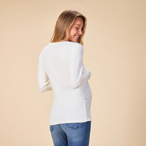 T-shirt manches longues de grossesse uni 