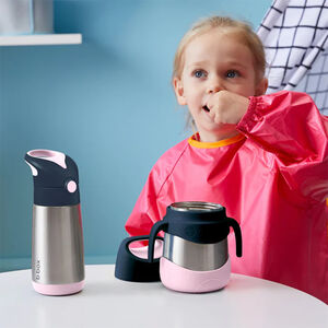 Lunchbox pot isotherme avec fourchette 335ml indigo/rose 