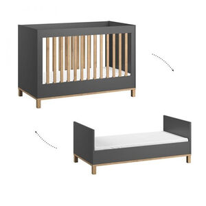 Lit Altitude 140 x 70 cm - Graphite/ Bois 