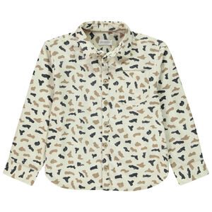 Chemise manches longues imprimé tacheté pour garçon 