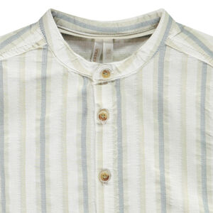 Chemise manches courtes et col mao rayée pour bébé garçon 