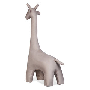 Grande peluche 131cm Girafe debout en lin beige 