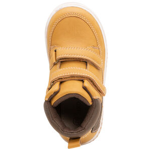 Bottillons camel effet cuir à scratchs pour enfant garçon 