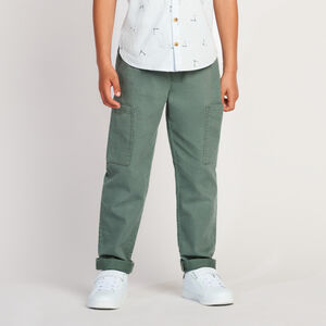 Pantalon effet côtelé à poches pour garçon 