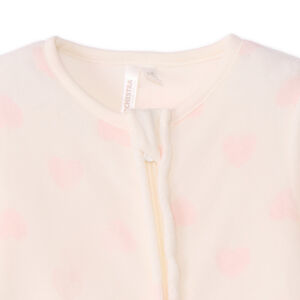 Dors-bien en velours imprimé cœurs pour bébé fille  